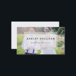 Photo moderne superposée | Carte de visite mariage<br><div class="desc">Carte de visite élégant avec un modèle photo. Ce carte de visite moderne est parfait pour les mariages et les entreprises de photographie.</div>