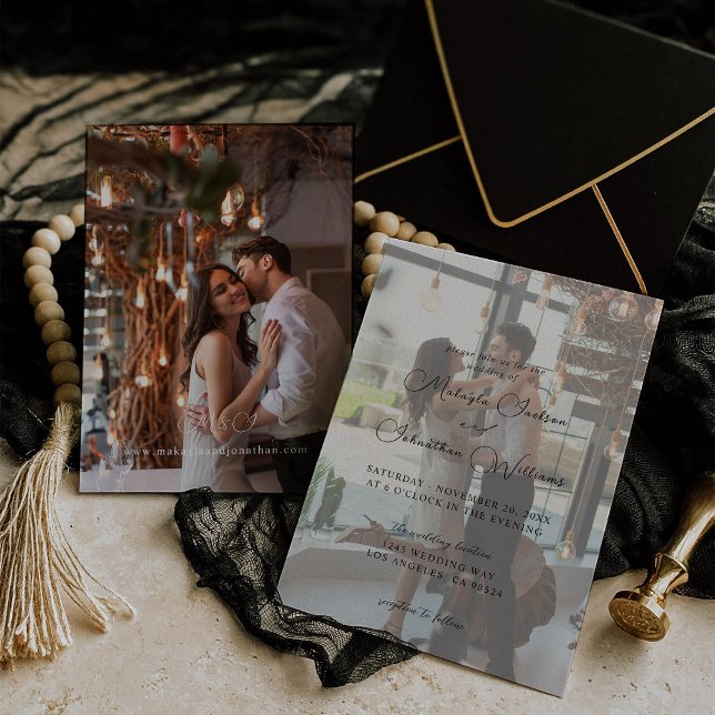 Photo Moderne Vertical 9 Faire-part de mariage (Créateur téléchargé)