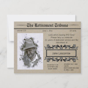 Photo modifiable Retrait Vintage Invitation