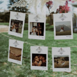 Photo Monogramme vintage | Carte de numéro de tabl<br><div class="desc">Avec vos propres photos - pensez photos d'engagement, photos d'enfance, photos de relation. Ces cartes de numéro de table sont une façon unique de présenter vos photos préférées. Les numéros de table rehaussent le look de votre tablescape et mettent la touche finale sur votre journée spéciale. Impression de texte personnalisée...</div>