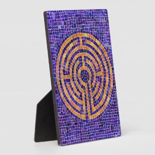 Photo MOSAÏQUE LABYRINTHE Plaque 5x7 avec chevalet
