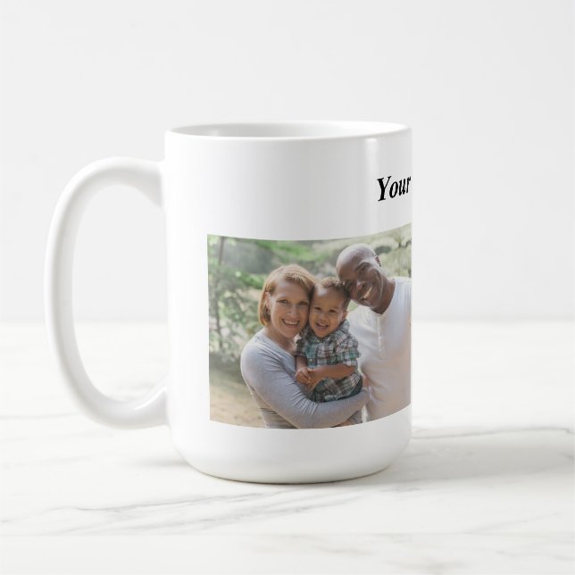 Photo Mug and Text avec 2 photos/1 ligne (Gauche)