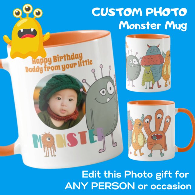 PHOTO MUG ENFANTS Petits monstres À DAD MOM GRANDP (Créateur téléchargé)