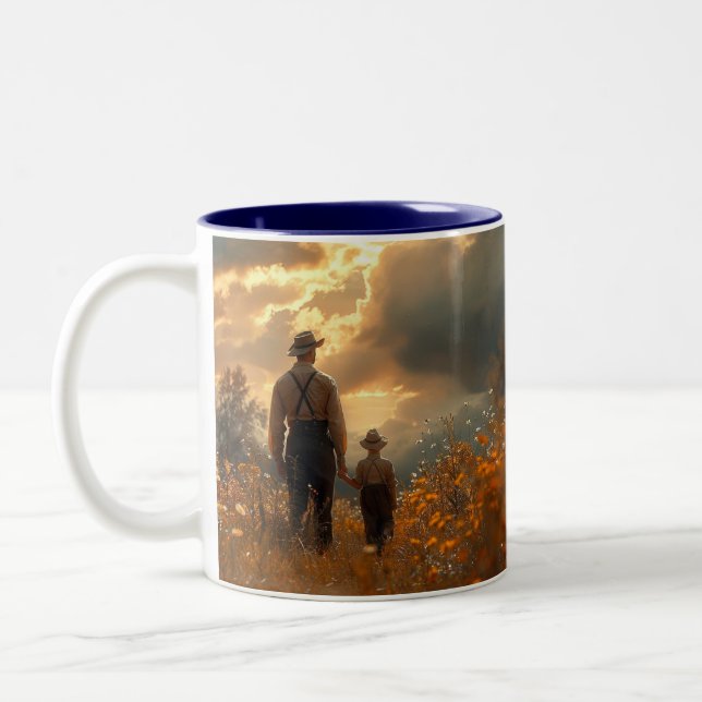 Photo Mug personnalisé pour papa - Cadeau de fête  (Gauche)