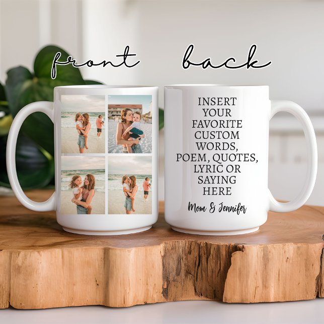 Photo Mug personnalisée pour maman, papa, enseigna (custom photo mug, personalized quote mug, custom coffee mug, custom saying mug, Custom mug for mom,)