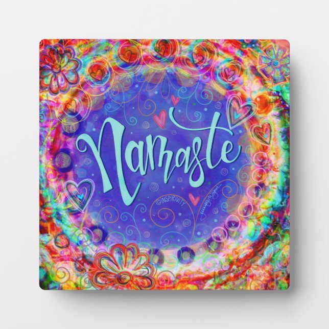 Photo Namaste Pretty Inspirivity Plaque tendance (Devant)
