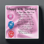 Photo Nan Poem Plaque - 80e anniversaire<br><div class="desc">Un grand cadeau pour un nan spécial à son 80e anniversaire</div>