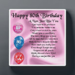 Photo Nan Poem Plaque - 80e anniversaire<br><div class="desc">Un grand cadeau pour un nan spécial à son 80e anniversaire</div>