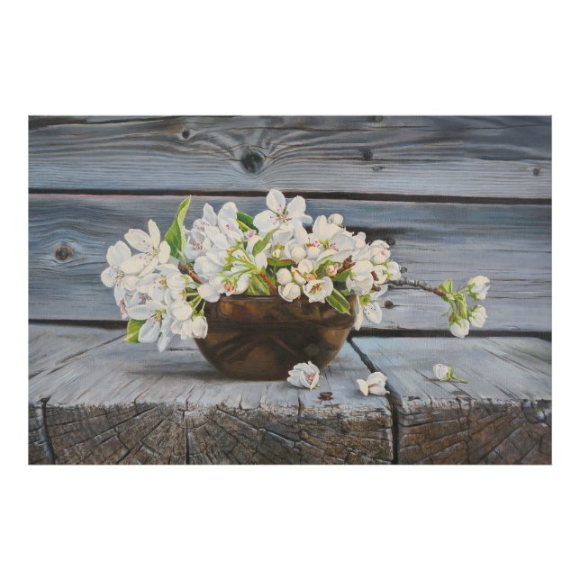 Photo Nature morte Apple Blossom – Impression d'art orig (Devant)