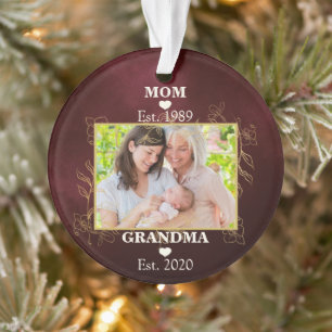 Photo New Grand-mère Personnalisée Est. Noël d'ann