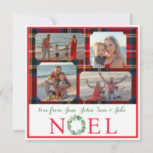 PHOTO Noël Aquarelle Plaid NOEL Wreath