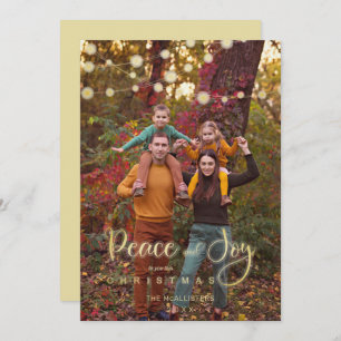 Photo Noël Lumières Paix Joie Script Whimsical