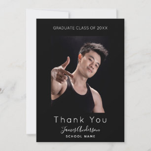 Photo noir blanc moderne graduation merci