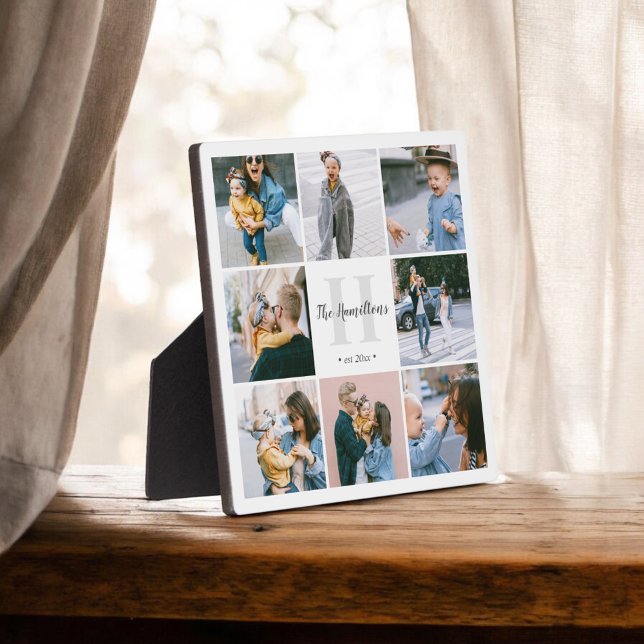 Photo Nom du monogramme de famille Plaque de calligraphi (Créateur téléchargé)