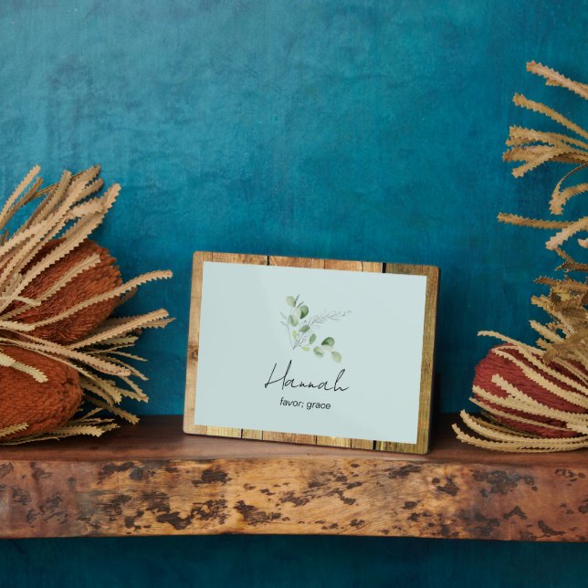 Photo Nom personnalisé Signification biblique II Plaque (Côté)