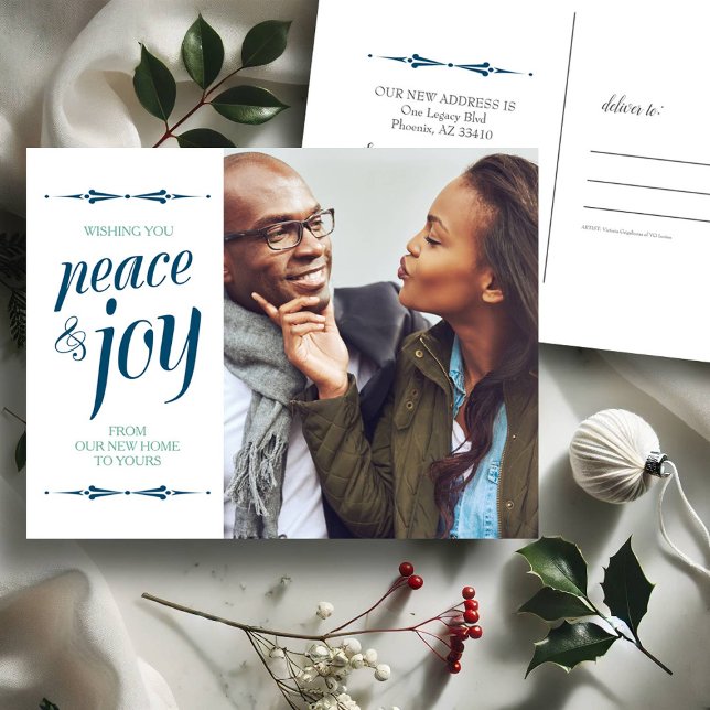 Photo Nouveau foyer Cartes postales de Noël (Photo Christmas cards new address moving announcements)