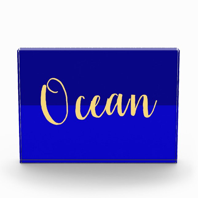 Photo OCEAN Moderne Deux Tons Bloc de Couleur Bleu Royal (Devant)