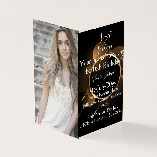 Photo or et Sweet sixteen noir (Outside)