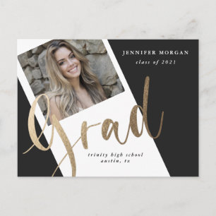 photo or graduation photo faire-part carte postale