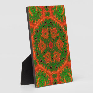 Photo Orange and Green Kaleidoscope Tabletop Plaque