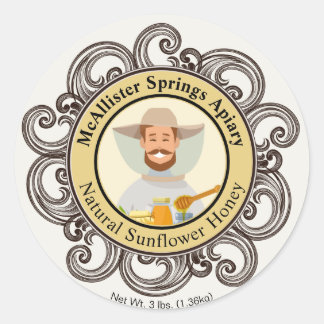 Photo ou logo Stickers Jar au miel blanc ivoire