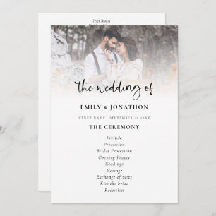 Photo Overlay Programme de mariage de script moder
