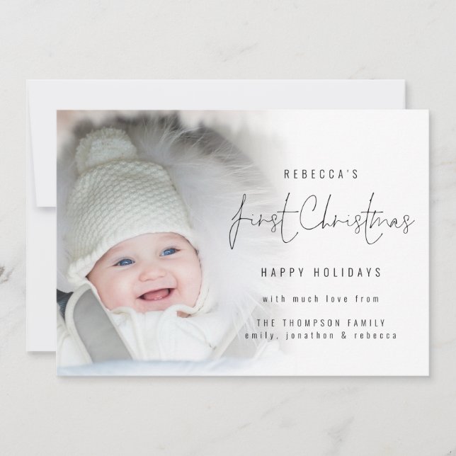 Photo Overlay Script Baby First Christmas (Devant)
