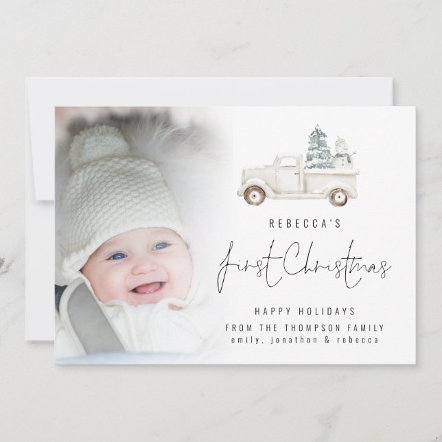 Photo Overlay Script Baby First Christmas Camion (Devant)