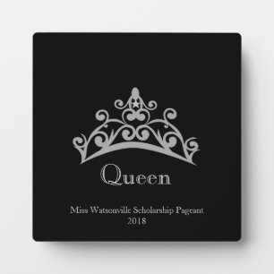 Photo Pageant Silver Tiara Crown Queen Plaque