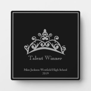 Photo Pageant Silver Tiara Crown Talent Plaque
