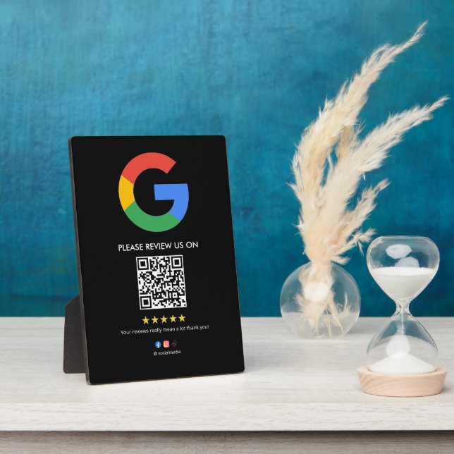 Photo Panneau d'affichage de Google Avis | Plaque d'affi (Côté)