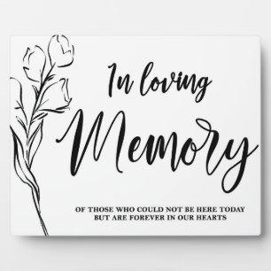 Photo Panneau en Mémoire d'amour Plaque de table avec Ea