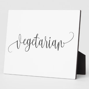 Photo Panneau végétarien Plaque de table avec Easel