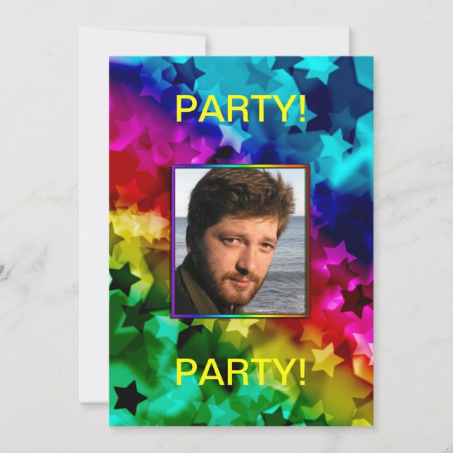 Photo party Invitation pour une Superstar. (Devant)