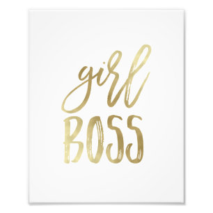 Photo Patron de fille Impression Gold Art