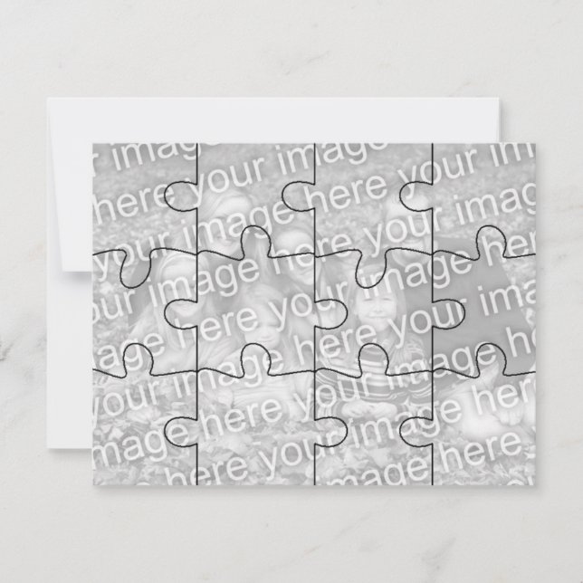Photo personnalisable "Faux" Puzzle Card-12 pièces (Devant)