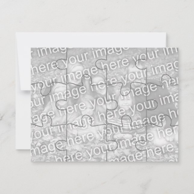 Photo personnalisable "Faux" Puzzle Card-12 pièces (Devant)