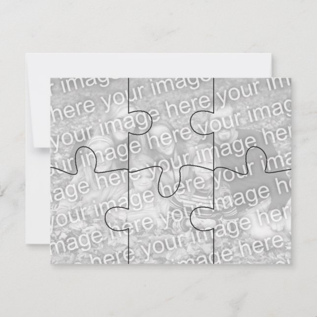 Photo personnalisable "Faux" Puzzle Card-6 pièces (Devant)