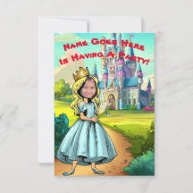Photo personnalisable Princess Party Invitation