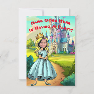 Photo personnalisable Princess Party Invitation