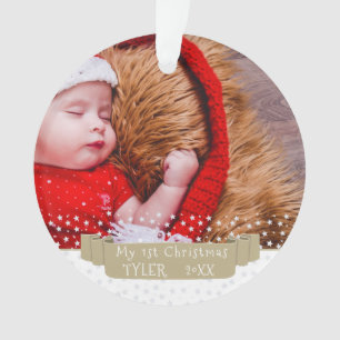 Photo personnalisé de Noël pour bébé