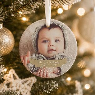Photo personnalisé du premier Noël de bébé