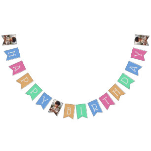 Photo personnalisée 16 Drapeaux Joyeux anniversair