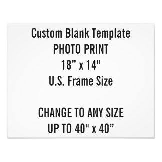 Photo personnalisée 18" x 14" Impression de la tai