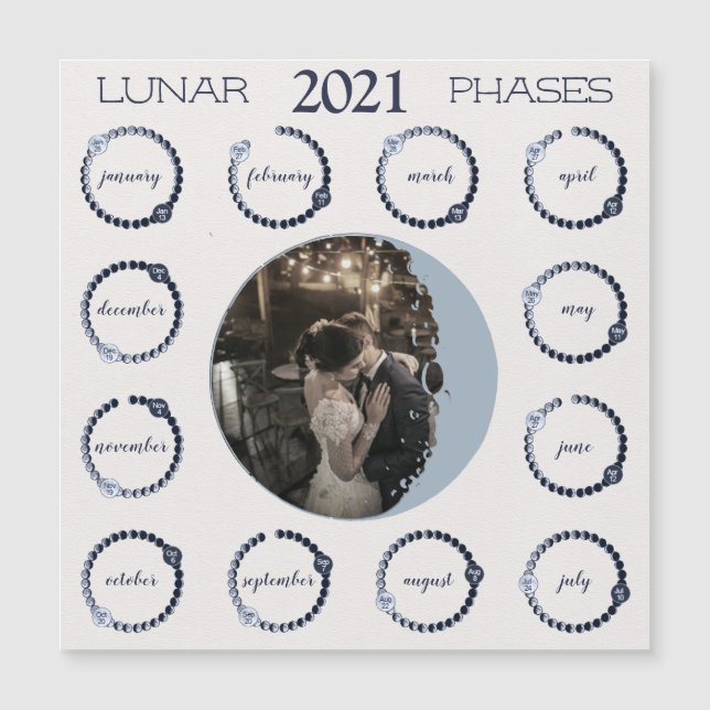 Photo personnalisée 2021 Phases lunaires Calendrie (Devant)