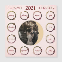 Photo personnalisée 2021 Phases lunaires Magnet Ca