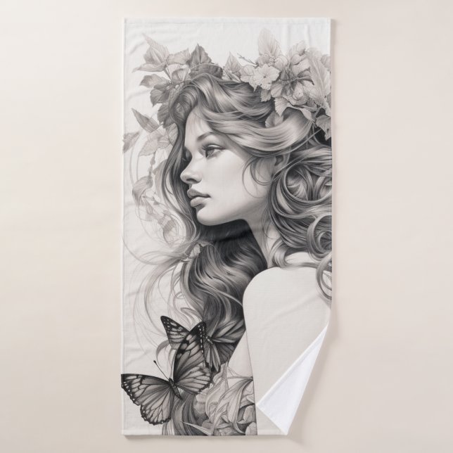 Photo personnalisée Ajouter votre propre bain phot (Serviette de bain)