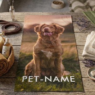 Photo personnalisée avec le nom de votre chien