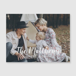 Photo personnalisée avec nom de famille et année d