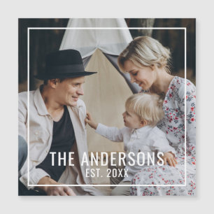 Photo personnalisée avec nom de famille et année d